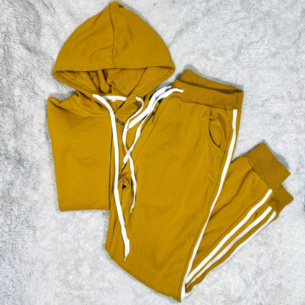 Mustard Yellow Hoodie and Jogger Set